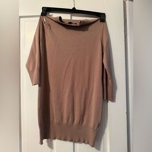 2B BeBe Cold Shoulder Quarter Length Sleeve Sweater